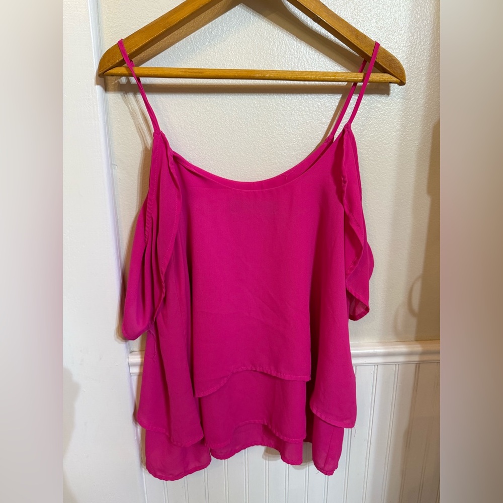 Blue Rain Fuchsia Layered Camisole - Picture 4 of 4